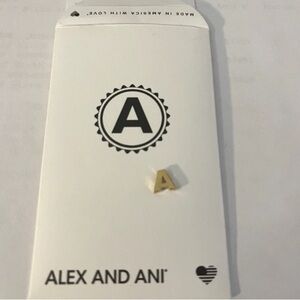 Alex and Ani gold plate slider charm “A”.